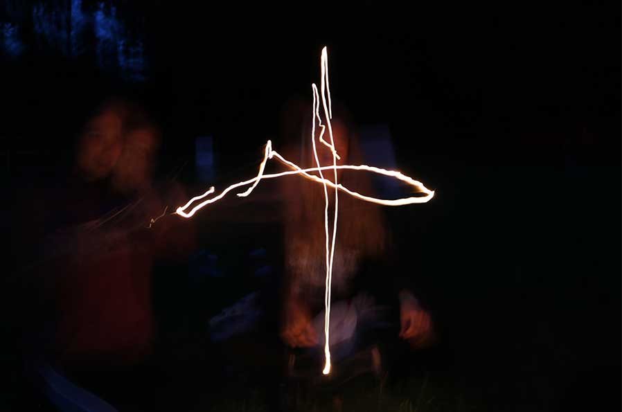 Sparkler with Cross